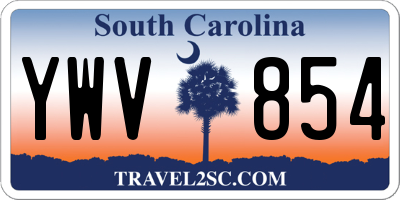 SC license plate YWV854