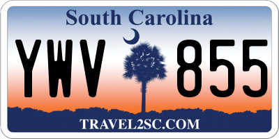 SC license plate YWV855