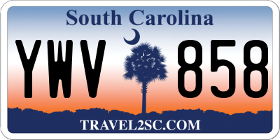 SC license plate YWV858