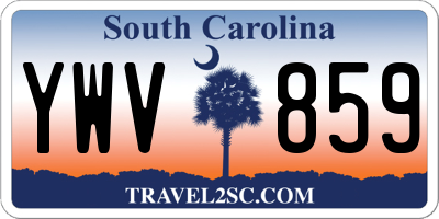 SC license plate YWV859