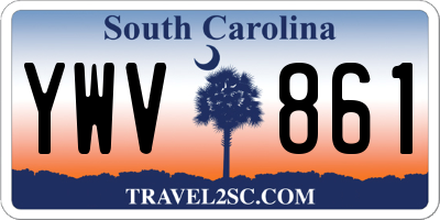 SC license plate YWV861