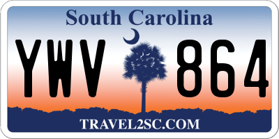 SC license plate YWV864