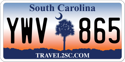 SC license plate YWV865