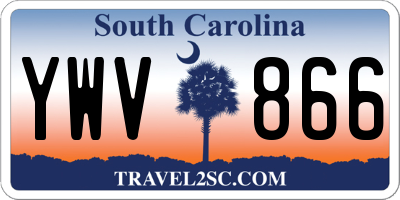 SC license plate YWV866