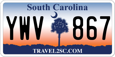 SC license plate YWV867