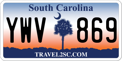SC license plate YWV869