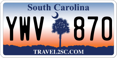 SC license plate YWV870