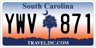 SC license plate YWV871