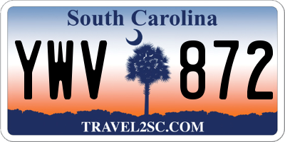 SC license plate YWV872