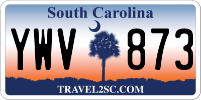 SC license plate YWV873