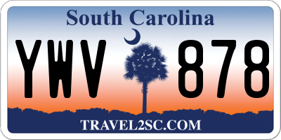 SC license plate YWV878