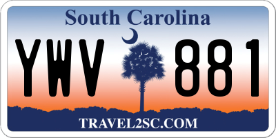SC license plate YWV881