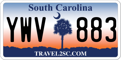 SC license plate YWV883