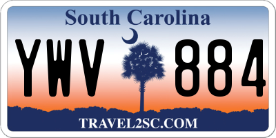 SC license plate YWV884