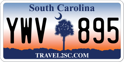 SC license plate YWV895