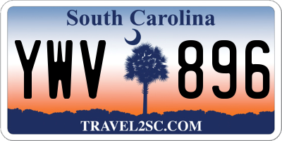 SC license plate YWV896