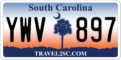 SC license plate YWV897