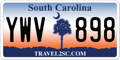 SC license plate YWV898