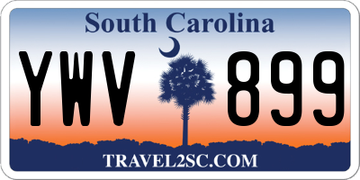 SC license plate YWV899