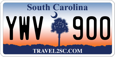 SC license plate YWV900