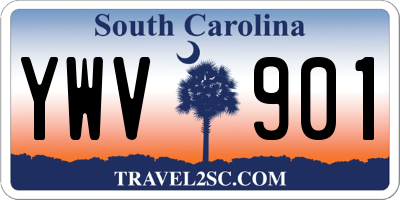 SC license plate YWV901