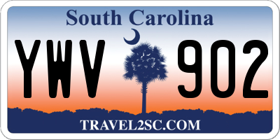 SC license plate YWV902