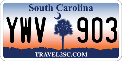 SC license plate YWV903