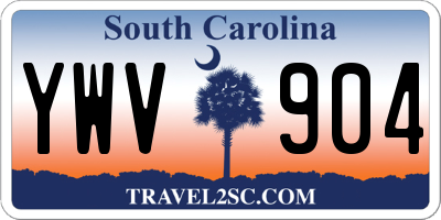 SC license plate YWV904