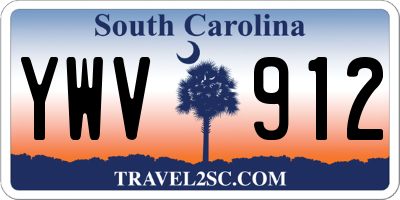 SC license plate YWV912
