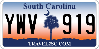 SC license plate YWV919