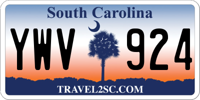 SC license plate YWV924