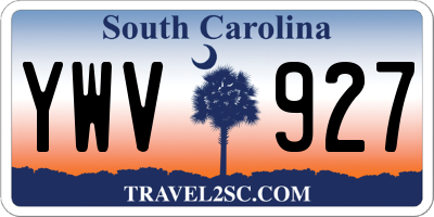 SC license plate YWV927