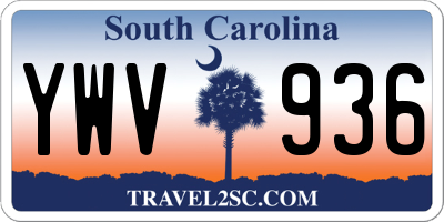 SC license plate YWV936