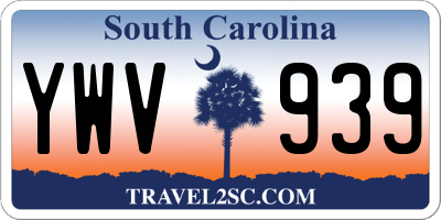 SC license plate YWV939