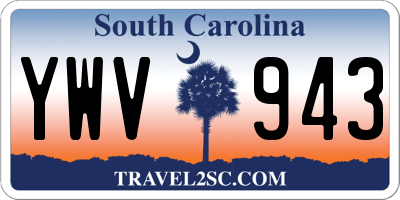 SC license plate YWV943