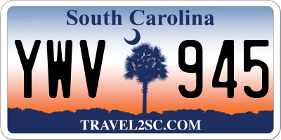 SC license plate YWV945