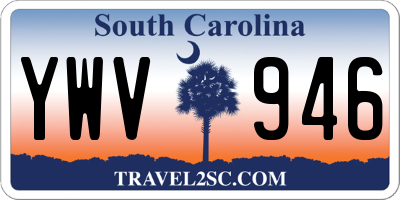 SC license plate YWV946