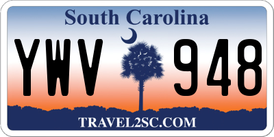 SC license plate YWV948