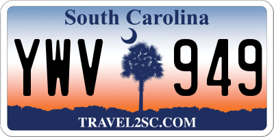 SC license plate YWV949
