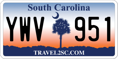 SC license plate YWV951