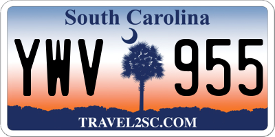 SC license plate YWV955