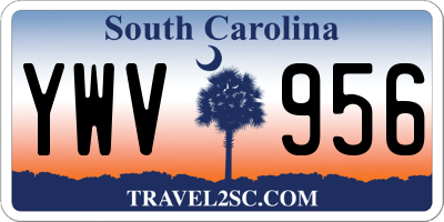 SC license plate YWV956
