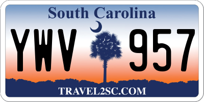 SC license plate YWV957