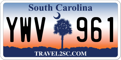 SC license plate YWV961