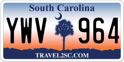 SC license plate YWV964