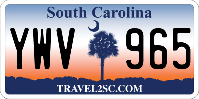 SC license plate YWV965