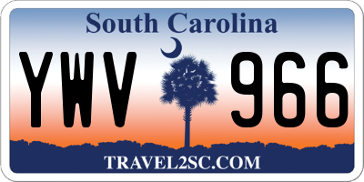 SC license plate YWV966