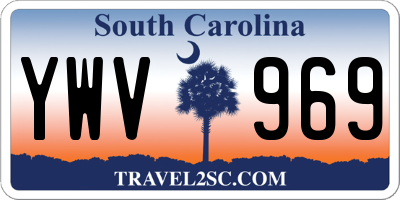 SC license plate YWV969
