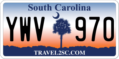 SC license plate YWV970