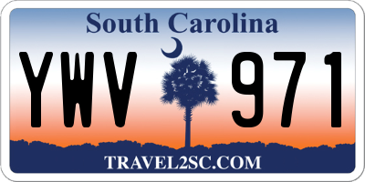 SC license plate YWV971
